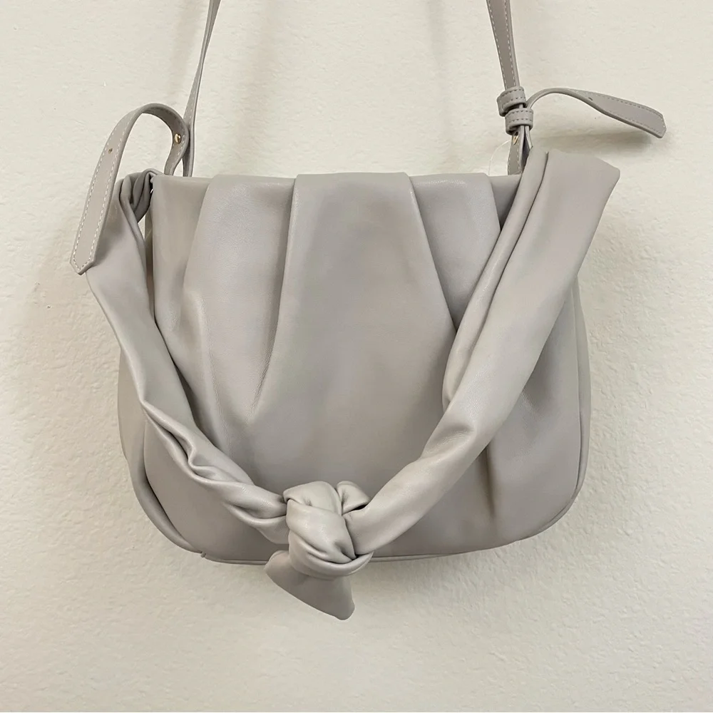 Banana Republic Gray Soft‎ Tie Strap Shoulder Bag